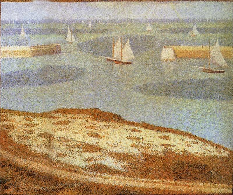 Georges Seurat Entrance of Port en bessin China oil painting art